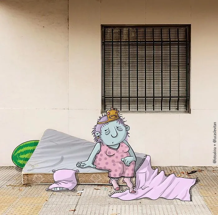 Artist "Invades" Strangers' Photos On Instagram By Adding His Hilarious Illustrations
