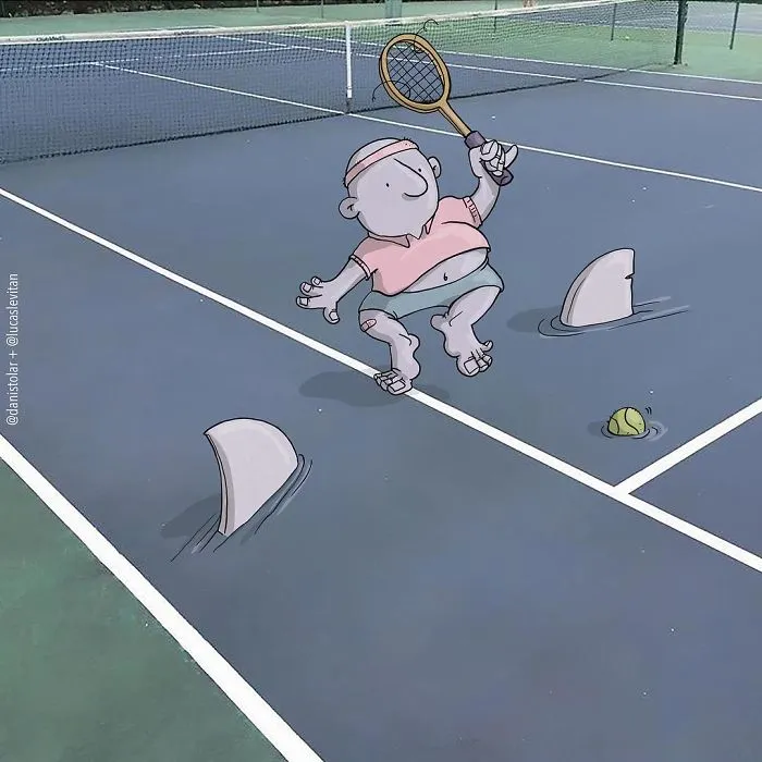 Artist "Invades" Strangers' Photos On Instagram By Adding His Hilarious Illustrations