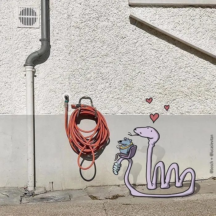 Artist "Invades" Strangers' Photos On Instagram By Adding His Hilarious Illustrations