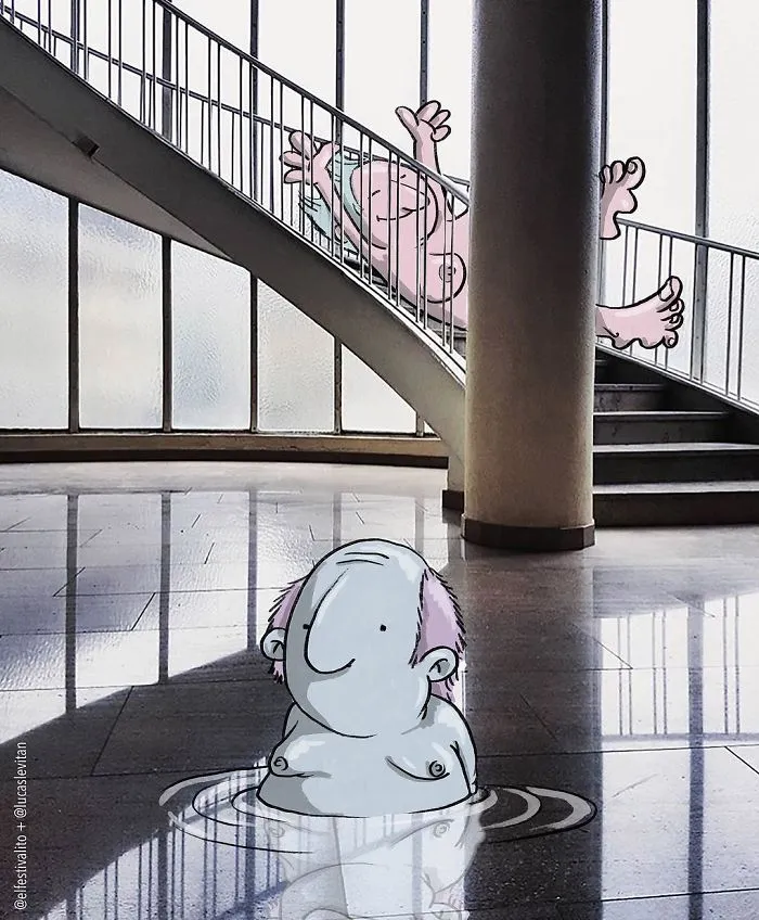 Artist "Invades" Strangers' Photos On Instagram By Adding His Hilarious Illustrations