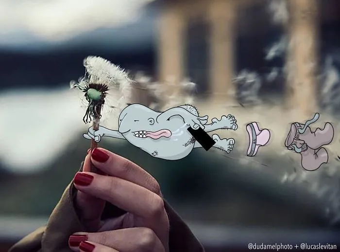 Artist "Invades" Strangers' Photos On Instagram By Adding His Hilarious Illustrations