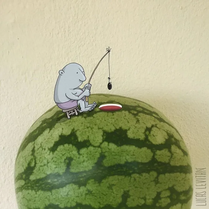 Artist "Invades" Strangers' Photos On Instagram By Adding His Hilarious Illustrations