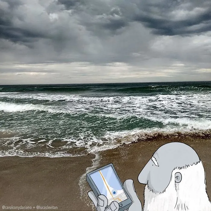 Artist "Invades" Strangers' Photos On Instagram By Adding His Hilarious Illustrations