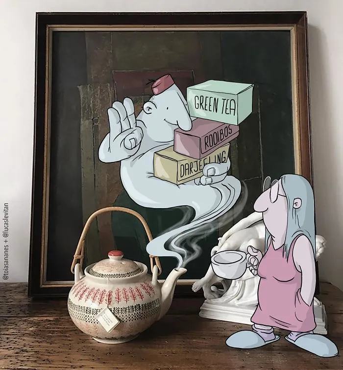 Artist "Invades" Strangers' Photos On Instagram By Adding His Hilarious Illustrations