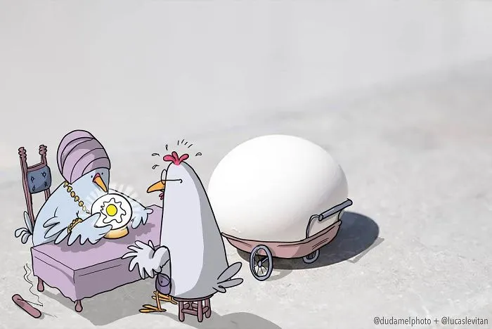 Artist "Invades" Strangers' Photos On Instagram By Adding His Hilarious Illustrations