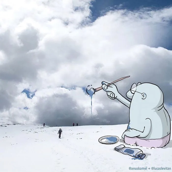 Artist "Invades" Strangers' Photos On Instagram By Adding His Hilarious Illustrations