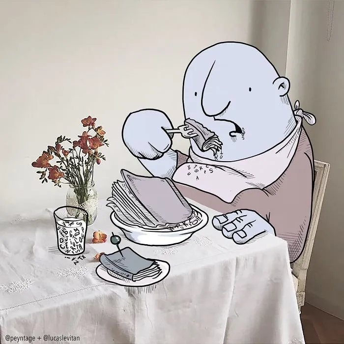 Artist "Invades" Strangers' Photos On Instagram By Adding His Hilarious Illustrations
