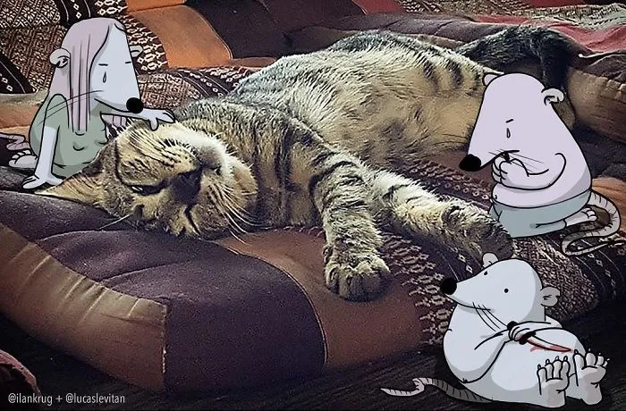 Artist "Invades" Strangers' Photos On Instagram By Adding His Hilarious Illustrations