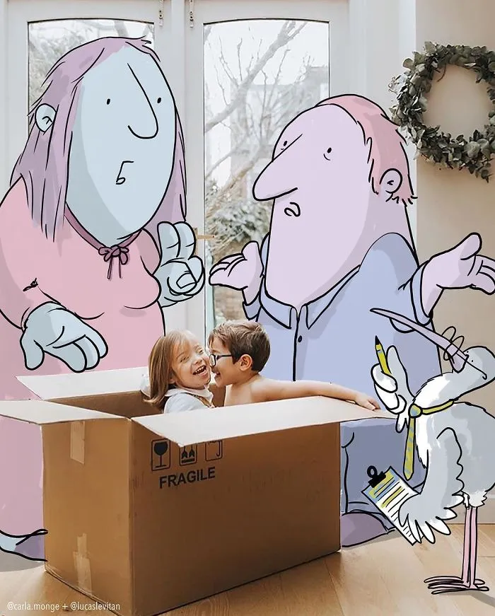 Artist "Invades" Strangers' Photos On Instagram By Adding His Hilarious Illustrations