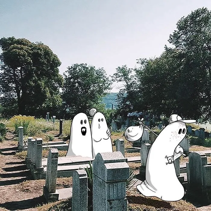 Artist "Invades" Strangers' Photos On Instagram By Adding His Hilarious Illustrations