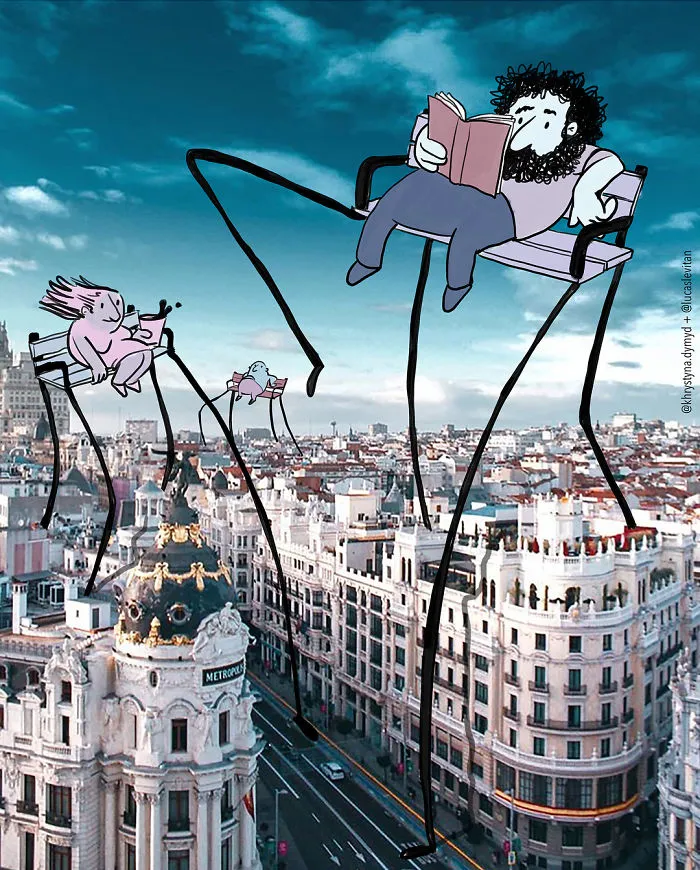 Artist "Invades" Strangers' Photos On Instagram By Adding His Hilarious Illustrations
