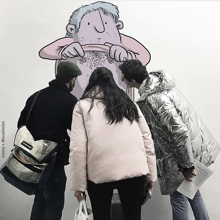 Artist "Invades" Strangers' Photos On Instagram By Adding His Hilarious Illustrations