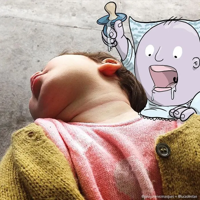 Artist "Invades" Strangers' Photos On Instagram By Adding His Hilarious Illustrations