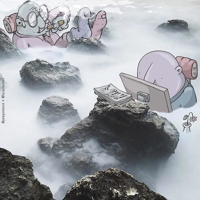 Artist "Invades" Strangers' Photos On Instagram By Adding His Hilarious Illustrations