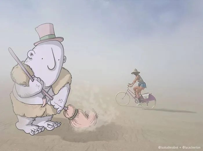 Artist "Invades" Strangers' Photos On Instagram By Adding His Hilarious Illustrations