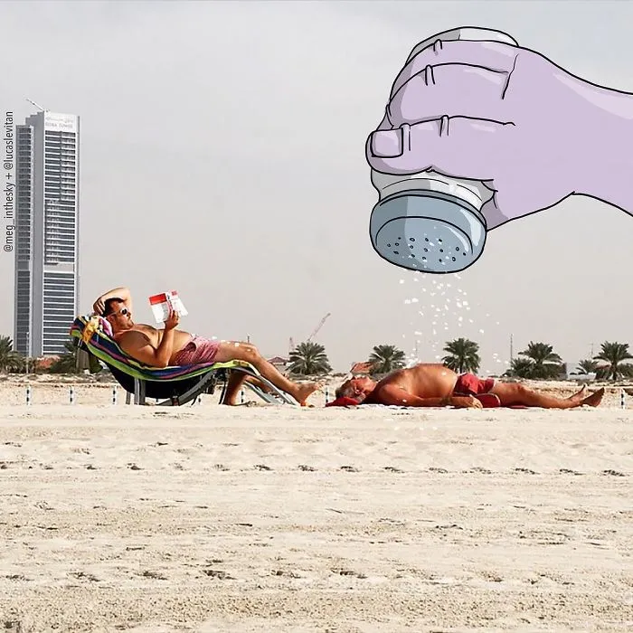 Artist "Invades" Strangers' Photos On Instagram By Adding His Hilarious Illustrations
