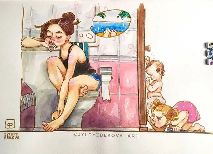Artist Paints Her Everyday Life As A Mom That Only Those With Children Will Understand