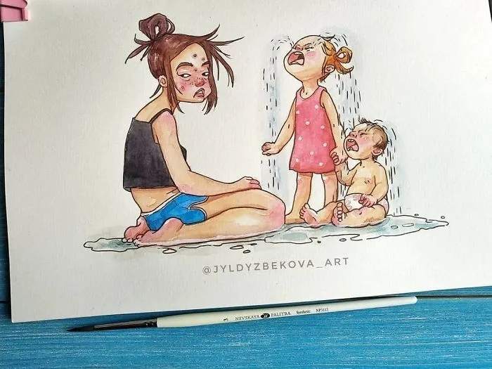 Artist Paints Her Everyday Life As A Mom That Only Those With Children Will Understand
