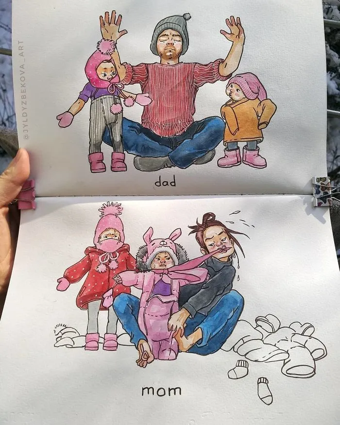 Artist Paints Her Everyday Life As A Mom That Only Those With Children Will Understand