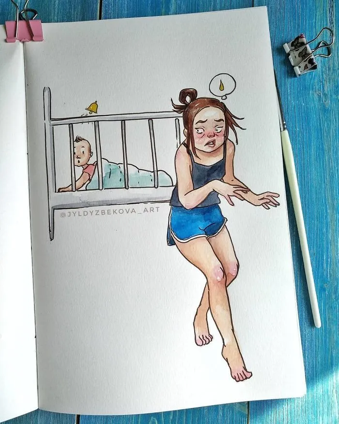 Artist Paints Her Everyday Life As A Mom That Only Those With Children Will Understand