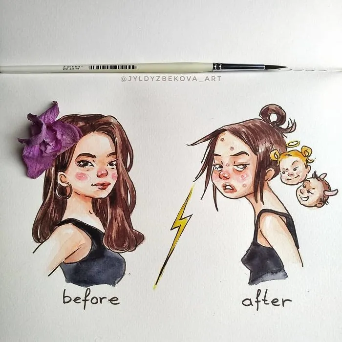 Artist Paints Her Everyday Life As A Mom That Only Those With Children Will Understand