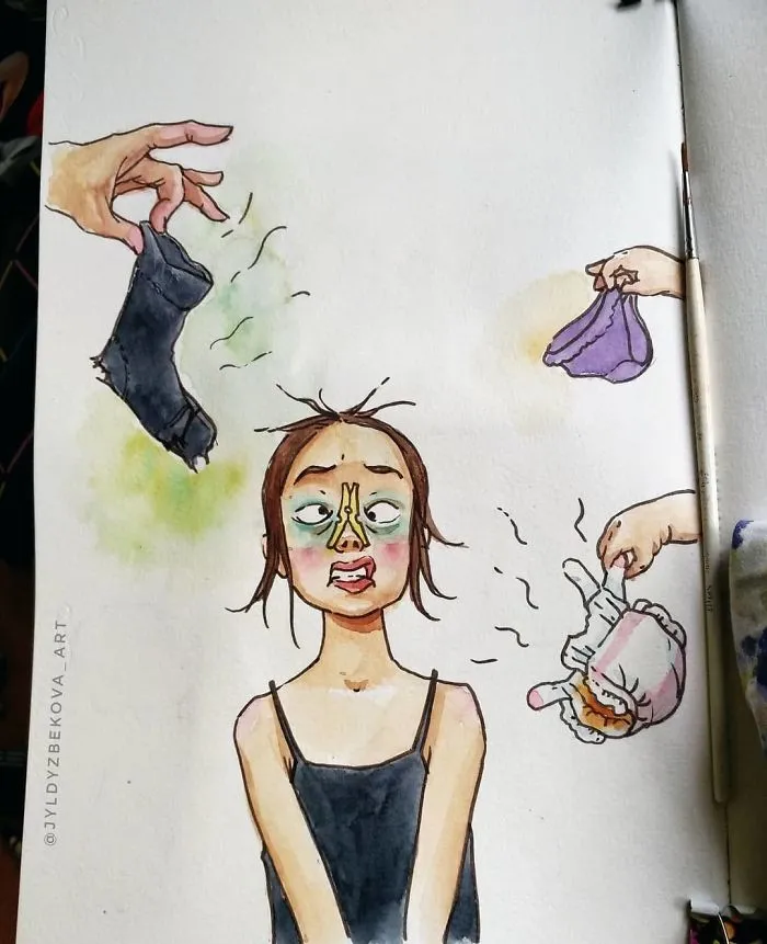 Artist Paints Her Everyday Life As A Mom That Only Those With Children Will Understand