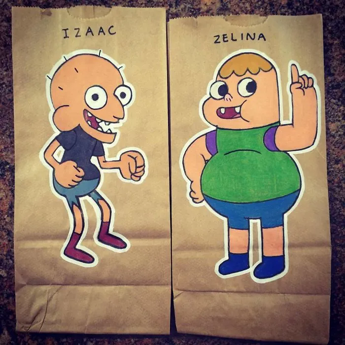 This Dad Started Drawing On His Kids' Lunch Bags 5 Years Ago And Even Obama Loved Them