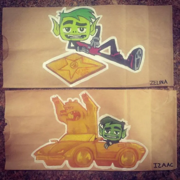 This Dad Started Drawing On His Kids' Lunch Bags 5 Years Ago And Even Obama Loved Them