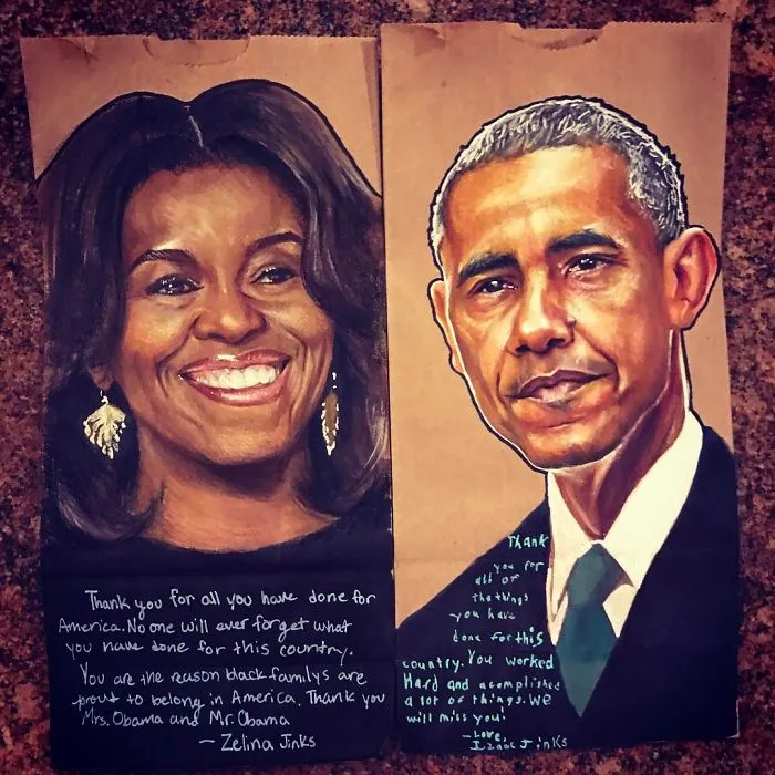 This Dad Started Drawing On His Kids' Lunch Bags 5 Years Ago And Even Obama Loved Them