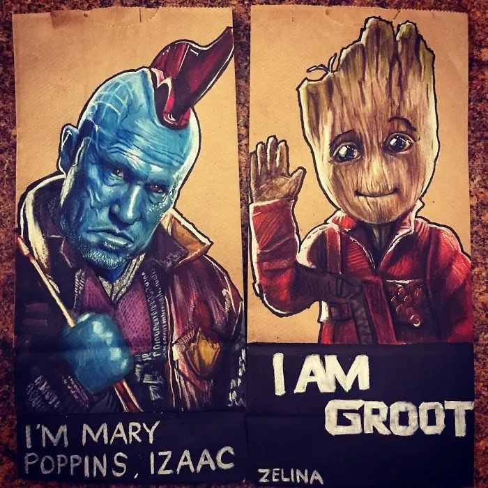 This Dad Started Drawing On His Kids' Lunch Bags 5 Years Ago And Even Obama Loved Them