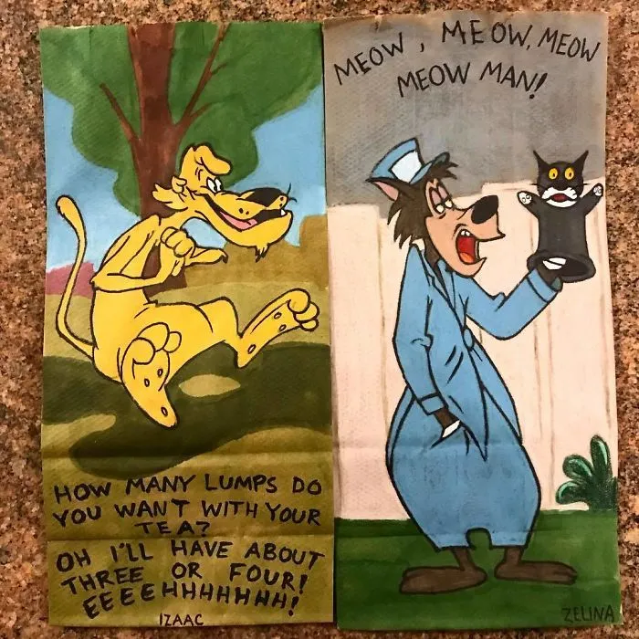 This Dad Started Drawing On His Kids' Lunch Bags 5 Years Ago And Even Obama Loved Them