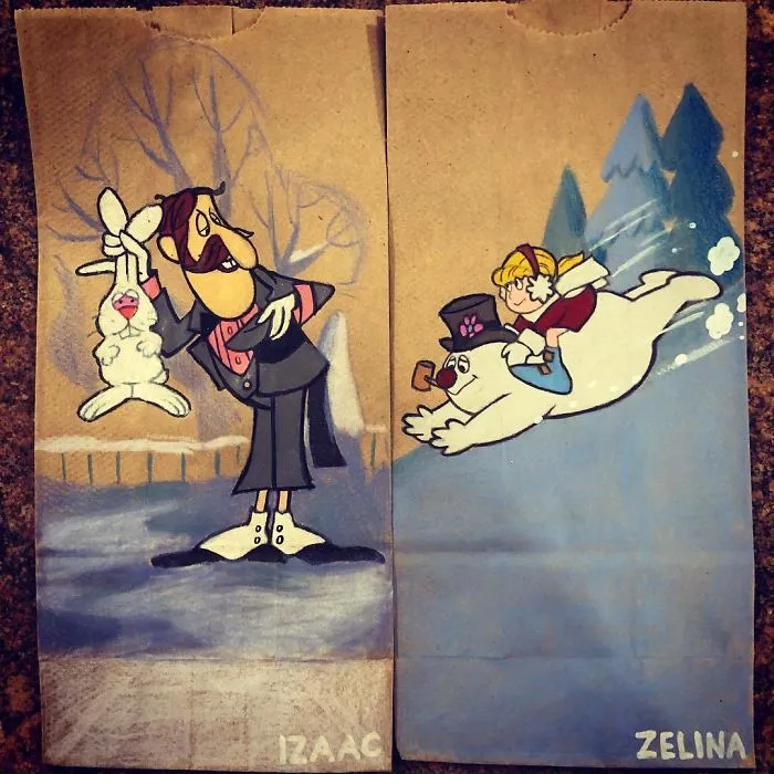 This Dad Started Drawing On His Kids' Lunch Bags 5 Years Ago And Even Obama Loved Them