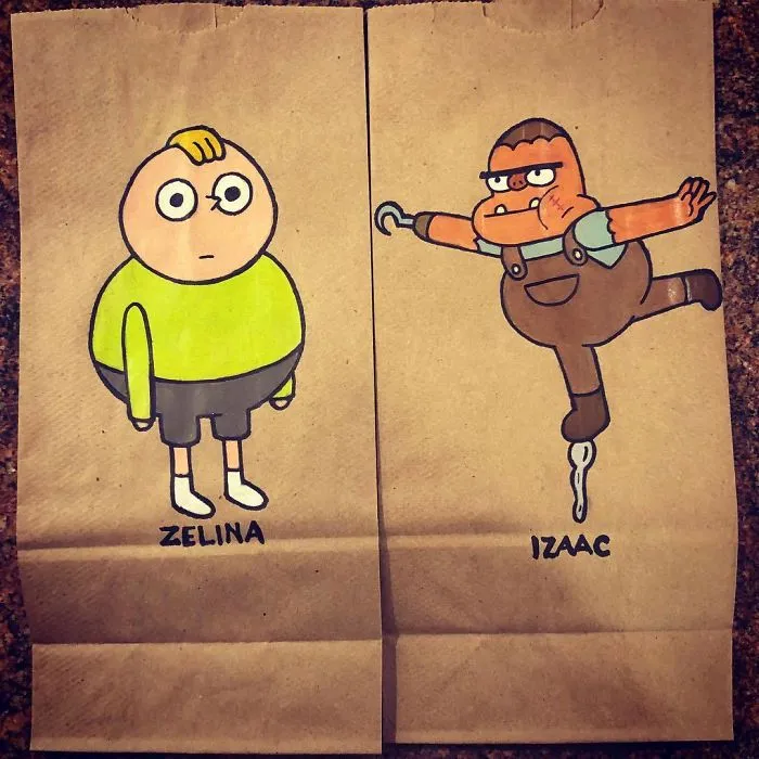 This Dad Started Drawing On His Kids' Lunch Bags 5 Years Ago And Even Obama Loved Them