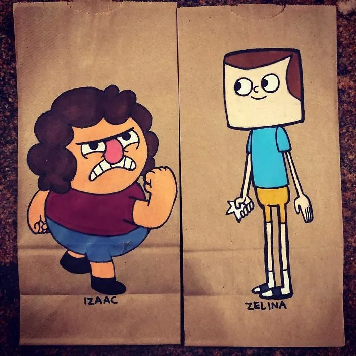 This Dad Started Drawing On His Kids' Lunch Bags 5 Years Ago And Even Obama Loved Them