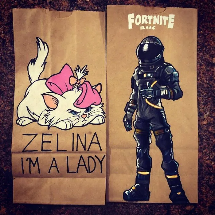 This Dad Started Drawing On His Kids' Lunch Bags 5 Years Ago And Even Obama Loved Them
