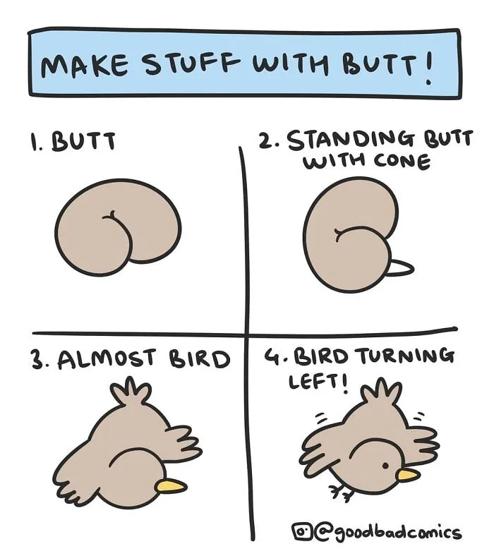 Artist Shows How To Draw Anything Out Of A Butt And You'll Want To Try It