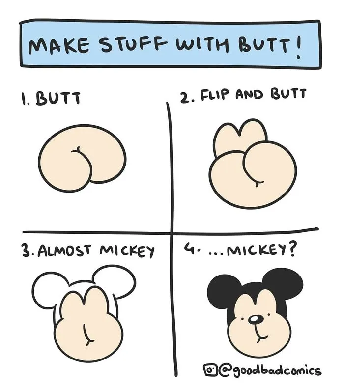 Artist Shows How To Draw Anything Out Of A Butt And You'll Want To Try It