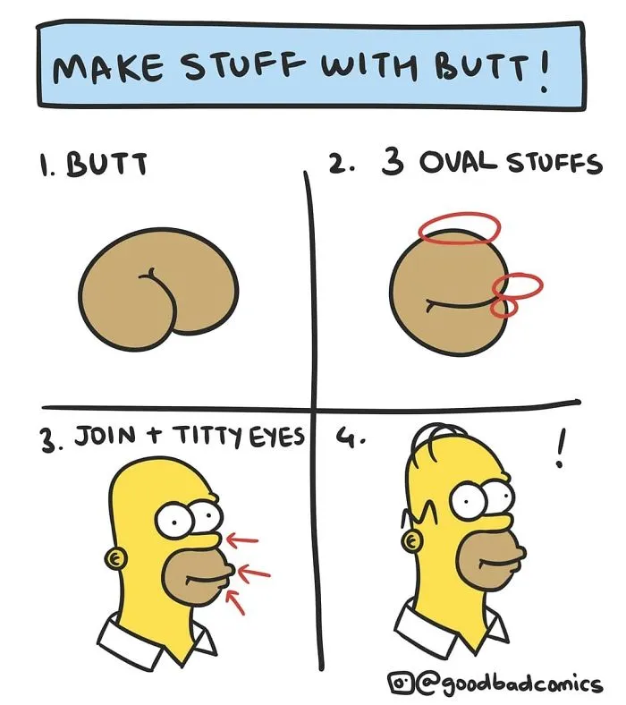 Artist Shows How To Draw Anything Out Of A Butt And You'll Want To Try It