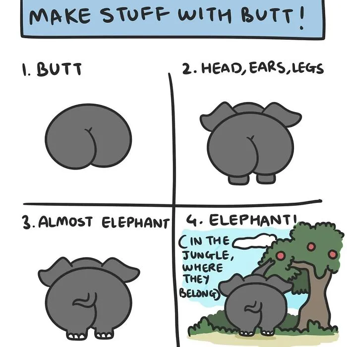 Artist Shows How To Draw Anything Out Of A Butt And You'll Want To Try It