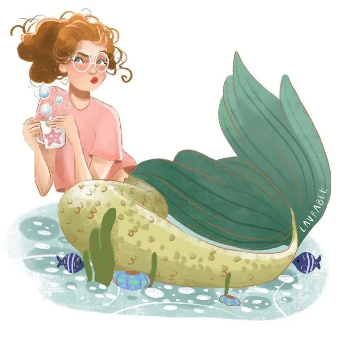 I Drew One Mermaid A Day For All Of May (31 Pics)