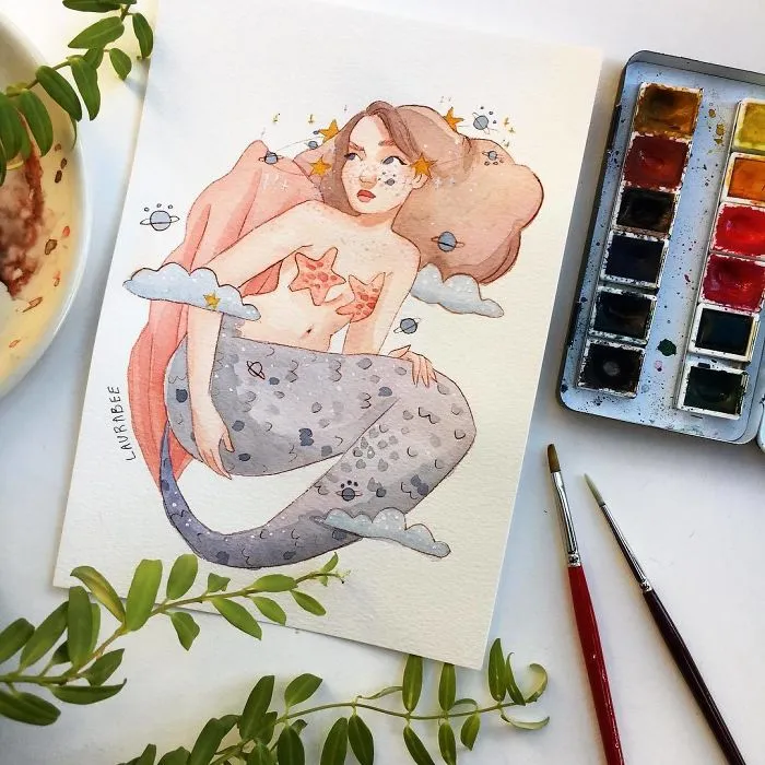 I Drew One Mermaid A Day For All Of May (31 Pics)