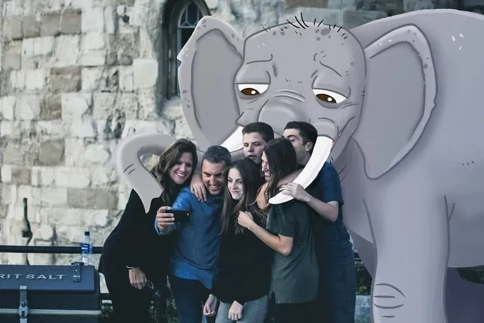 "You Know My Trunk Is Like A Built In Selfie Stick Right?" "Yeah, But...sometimes Your Trunk Is Wet, So..." "Just Take The Stupid Picture Ted"
