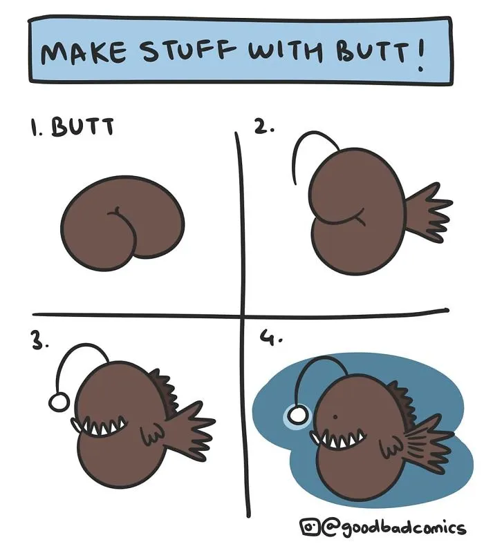 Artist Shows How To Draw Anything Out Of A Butt And You'll Want To Try It