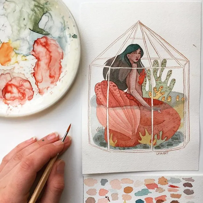 I Drew One Mermaid A Day For All Of May (31 Pics)