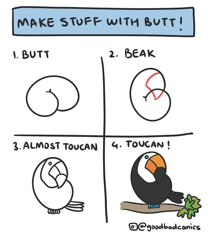 Artist Shows How To Draw Anything Out Of A Butt And You'll Want To Try It