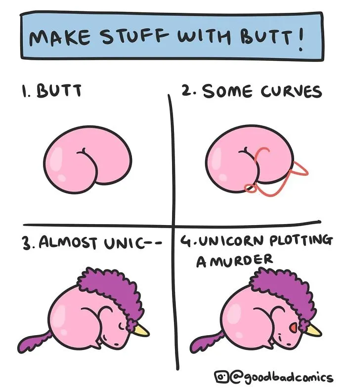 Artist Shows How To Draw Anything Out Of A Butt And You'll Want To Try It