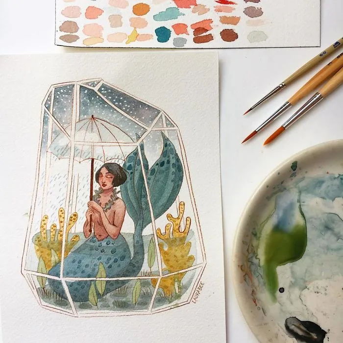 I Drew One Mermaid A Day For All Of May (31 Pics)