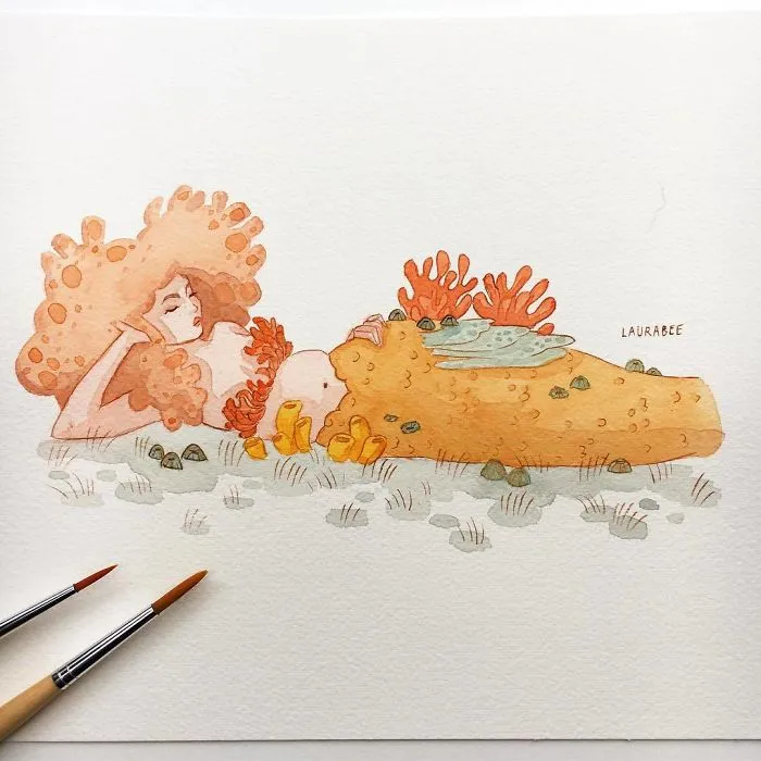 I Drew One Mermaid A Day For All Of May (31 Pics)
