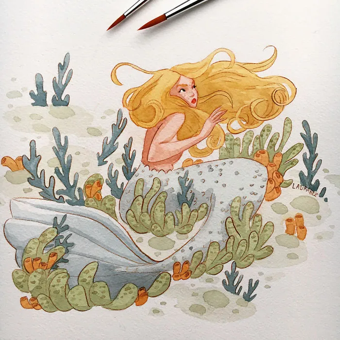 I Drew One Mermaid A Day For All Of May (31 Pics)