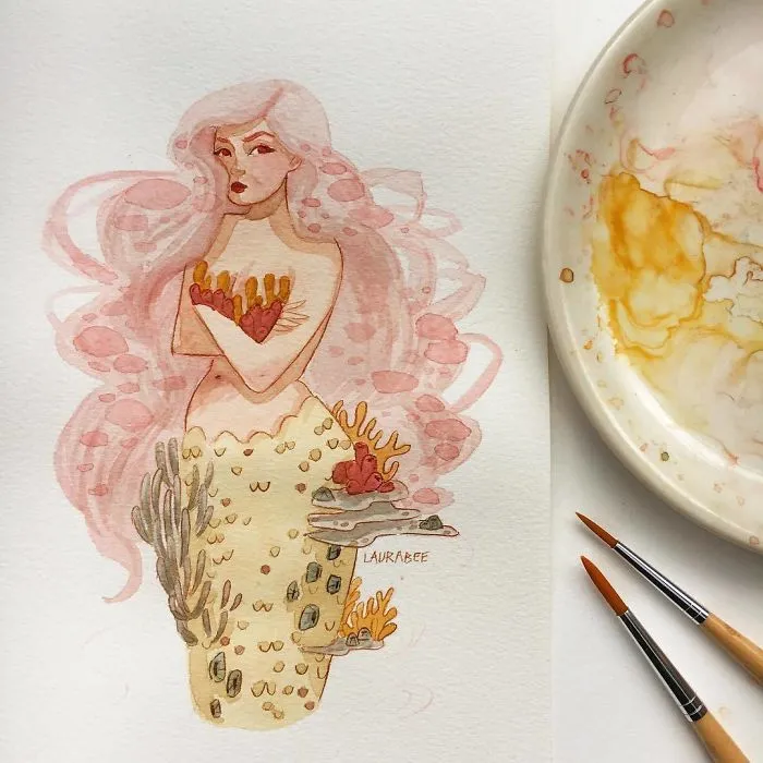 I Drew One Mermaid A Day For All Of May (31 Pics)